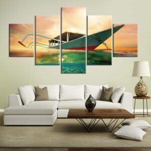 Tableau bateau vu de la mer