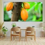 Tableau Le cacao dans la nature. Bonne qualité, original, accrochée sur un mur au dessus d'une table dans un salon