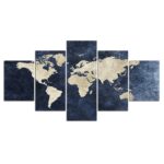 Tableau carte du monde moderne