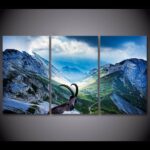 Tableau chamois en montagne