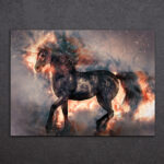 Tableau cheval licorne