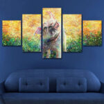 Tableau chien éclaboussure multicolore Tableau Chien Tableau Animaux