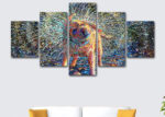 Tableau chiot éclaboussure de peinture Tableau Chien Tableau Animaux