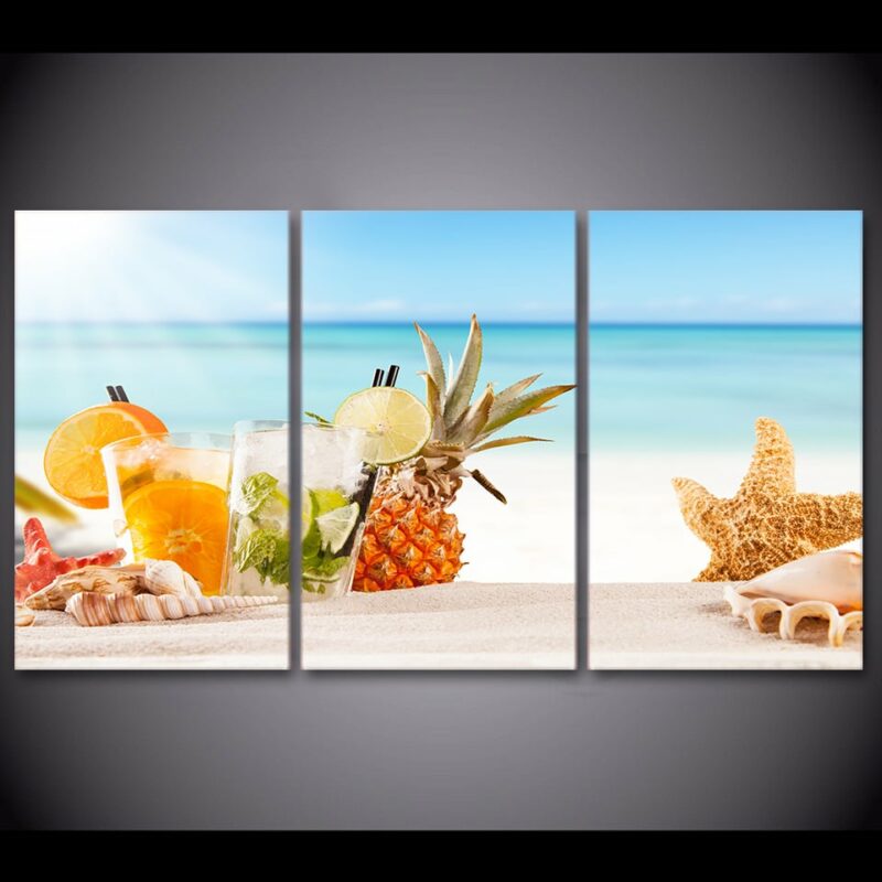 Tableau cocktails sur la plage