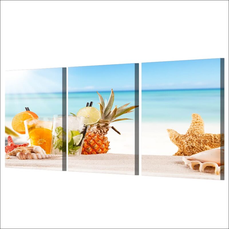 Tableau cocktails sur la plage