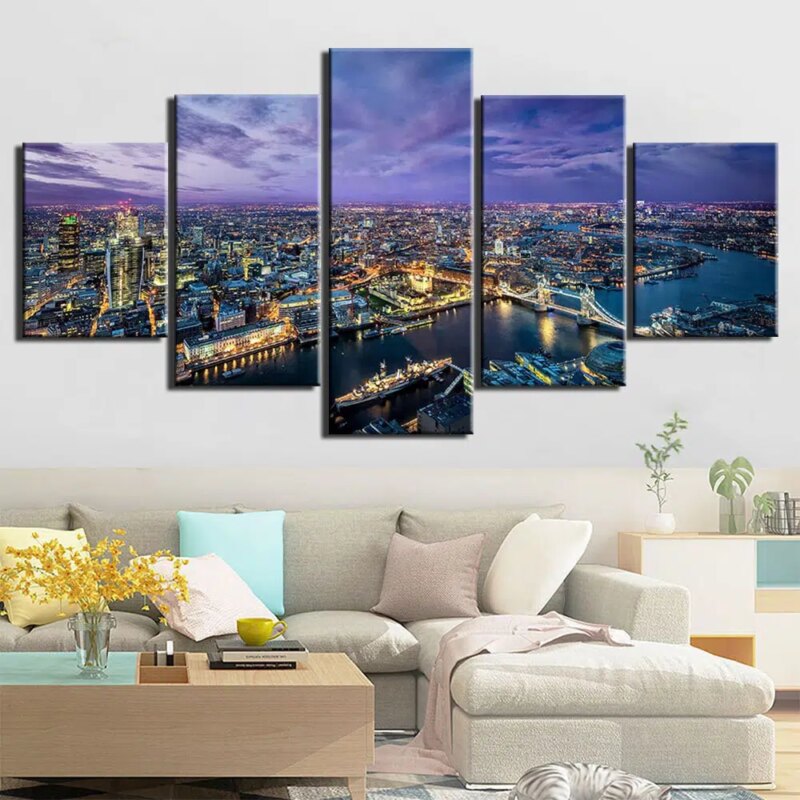 Tableau éclairage nocturne de Londres