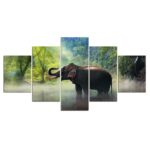 Tableau éléphant dans la nature