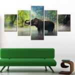 Tableau éléphant dans la nature Tableau Éléphant Tableau Animaux