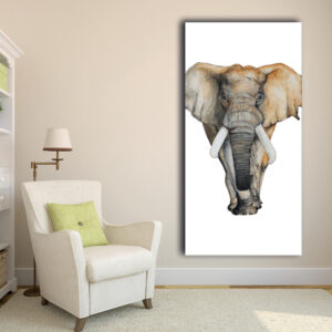 Tableau éléphant dessiné sur un fond blanc Tableau Animaux Tableau Éléphant