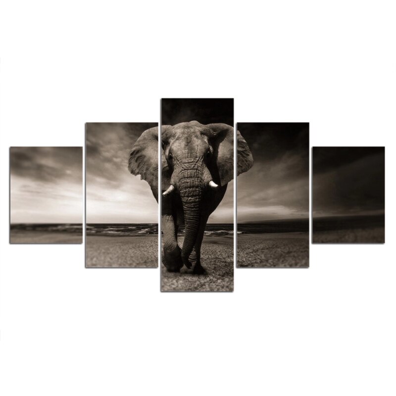 Tableau éléphant noir et blanc Tableau Éléphant Tableau Animaux