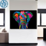 Tableau éléphant pop Tableau Éléphant Tableau Animaux