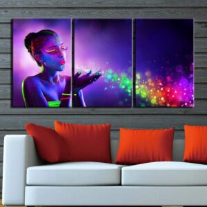 Tableau femme fluorescente