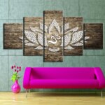 Tableau fleur de lotus aum