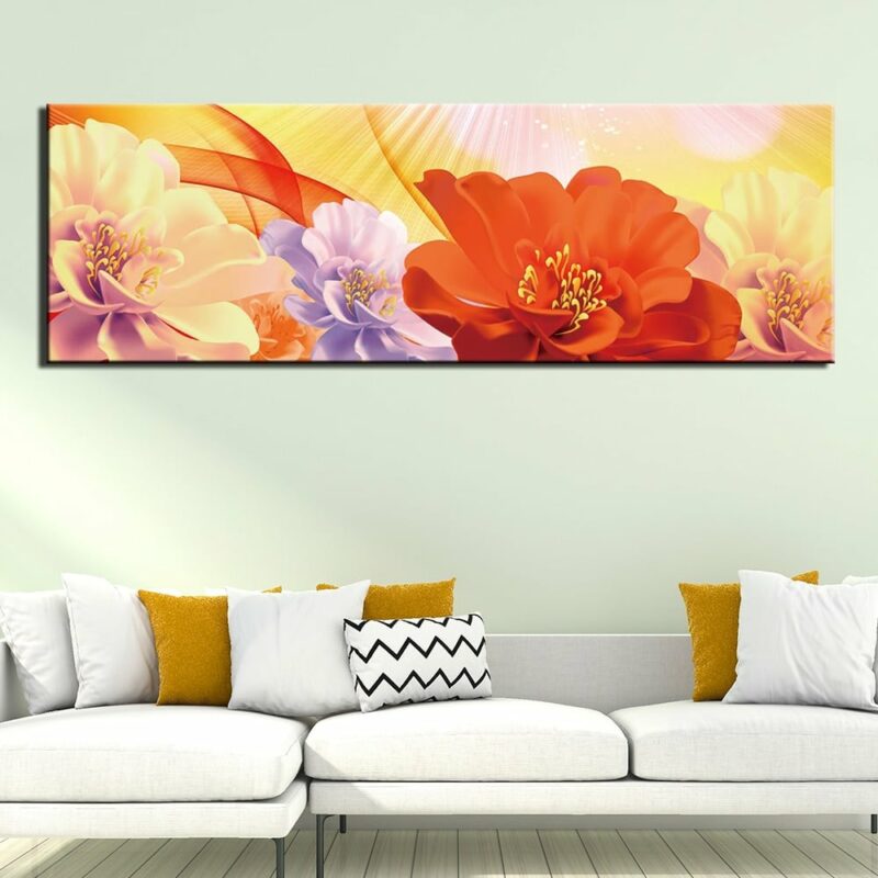 Tableau fleurs zinnia