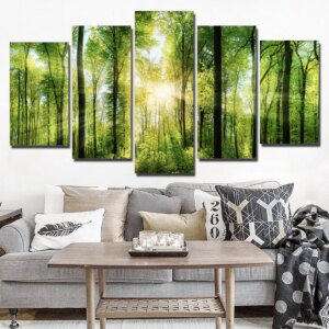 Quadro Su Tela, Natura Dell'albero Della Foresta Paesaggistica - Foto 8
