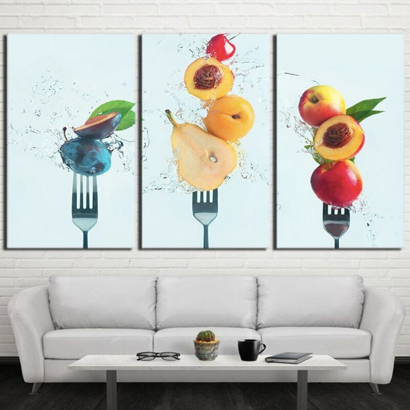 Tableau fourchettes de fruits