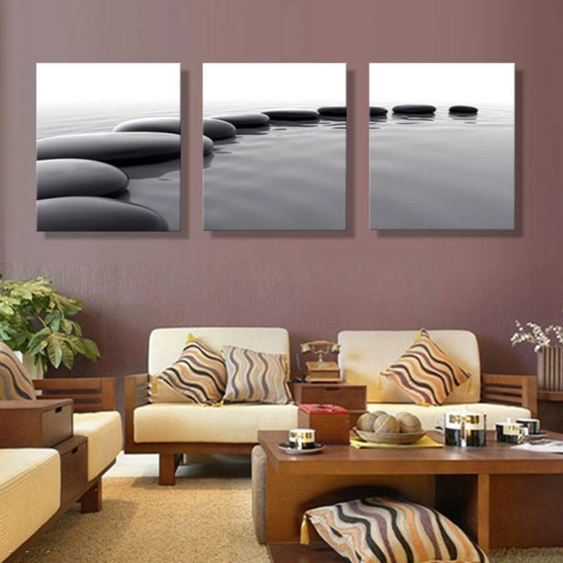 Tableau-galet-sur-l8217eau-1 Tableau galet sur l’eau Tableau Galet Tableau Zen taille: M
