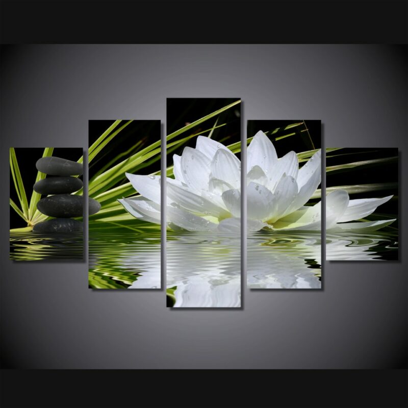 Tableau galets et lotus Tableau Galet Tableau Zen