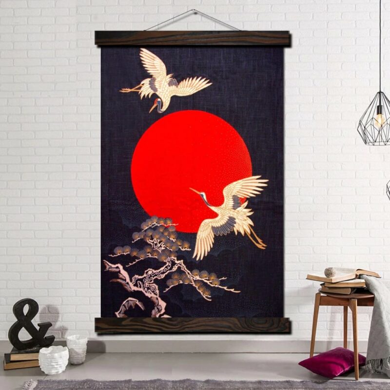 Tableau-grues-japonaises-4 Tableau grues japonaises