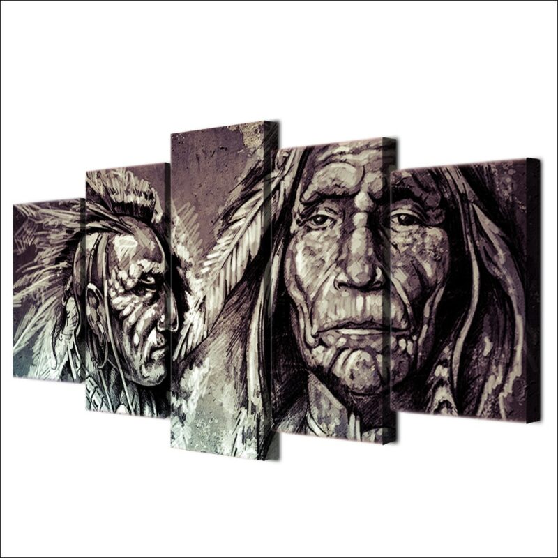Tableau guerriers Amérindiens