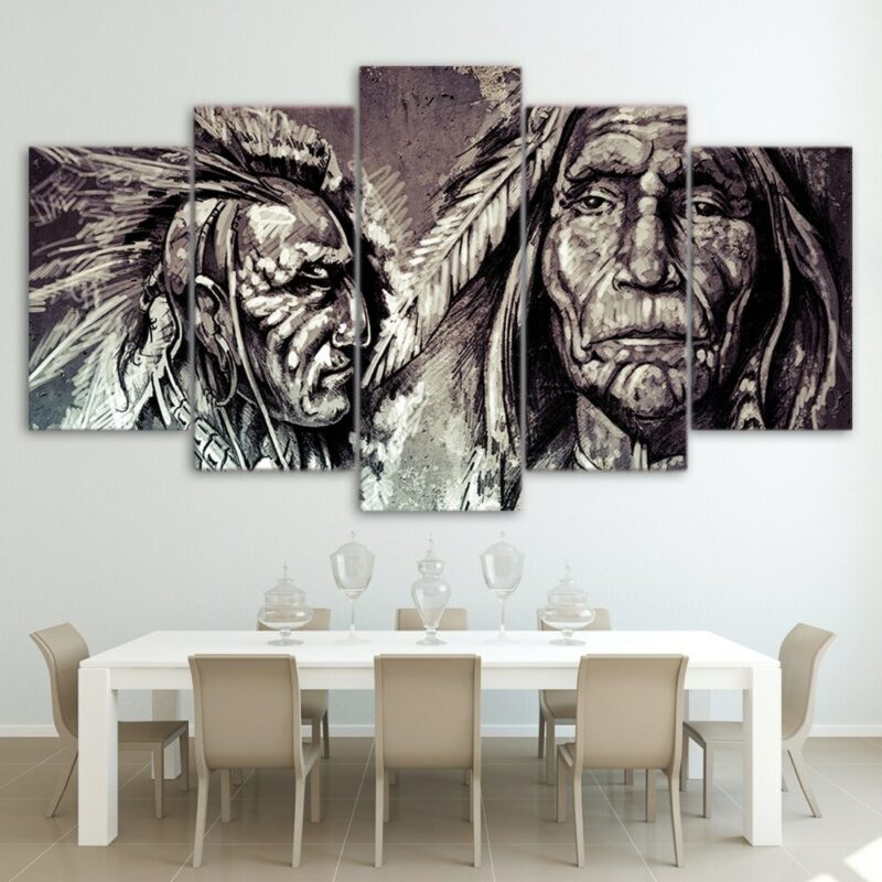 Tableau guerriers Amérindiens