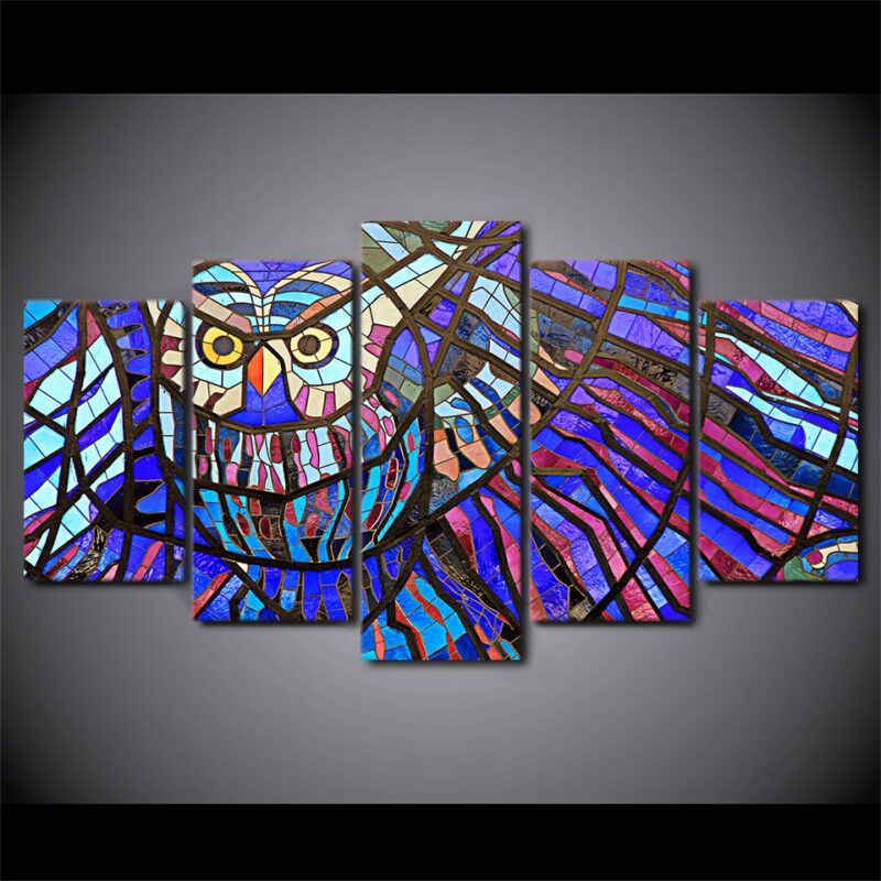 Tableau hibou mosaïque