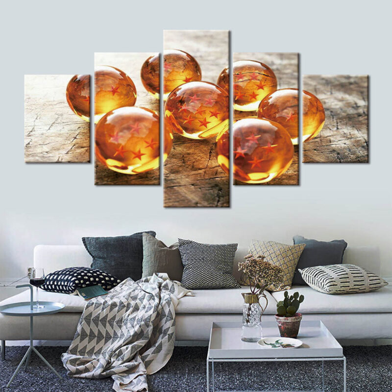 Tableau les 7 Dragon Balls Tableau Dragon Ball Z Tableau Geek