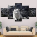 Tableau loup blanc Tableau Loup Tableau Animaux