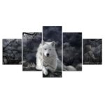 Tableau loup blanc Tableau Loup Tableau Animaux