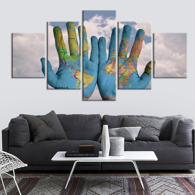 Tableau mains du monde