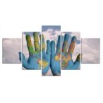 Tableau mains du monde