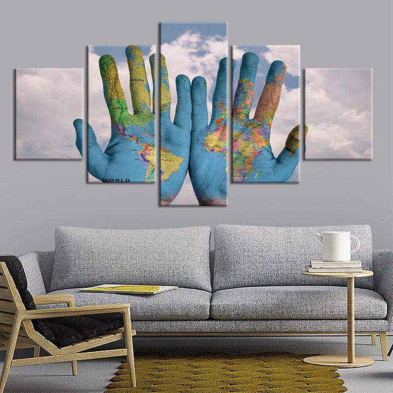 Tableau mains du monde