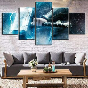 Tableau marteau de Thor Tableau Marvel Tableau Geek