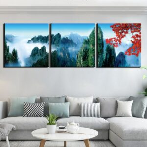 Tableau montagne et brume