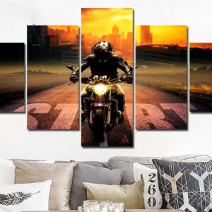 Tableau motard sur la route Tableau Moto Tableaux originaux