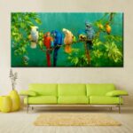Tableau oiseaux exotiques