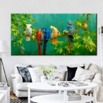 Tableau oiseaux exotiques
