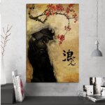 Tableau ombre de samouraï Tableau Japonais Tableau Monde