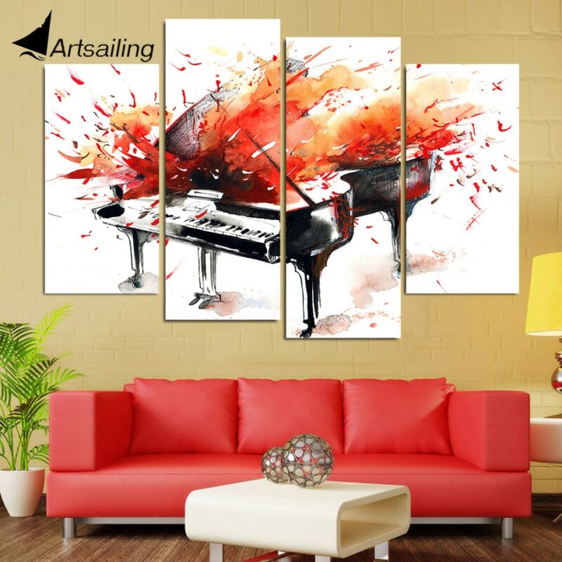 Tableau piano en éruption Tableau Abstrait