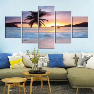 Tableau plage et cocotier Tableau Mer Tableau Nature taille: S
