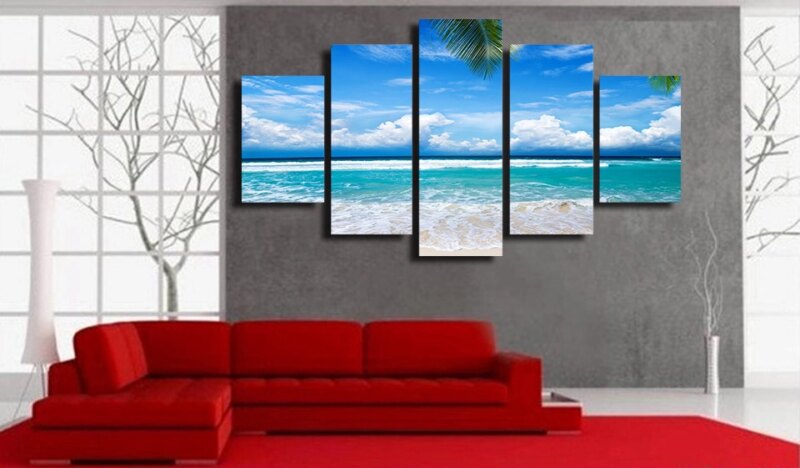 Tableau plage paradisiaque Tableau Mer Tableau Nature format: Horizontal
