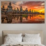 Tableau plusieurs statues de Bouddha Tableau Bouddha Tableau Zen