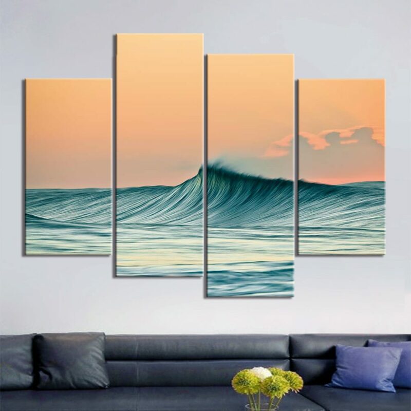 Tableau vague de surfer