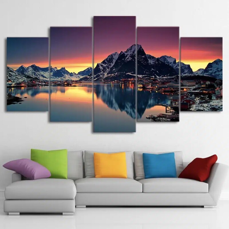 Tableau village de montagne Tableau Montagne Tableau Nature