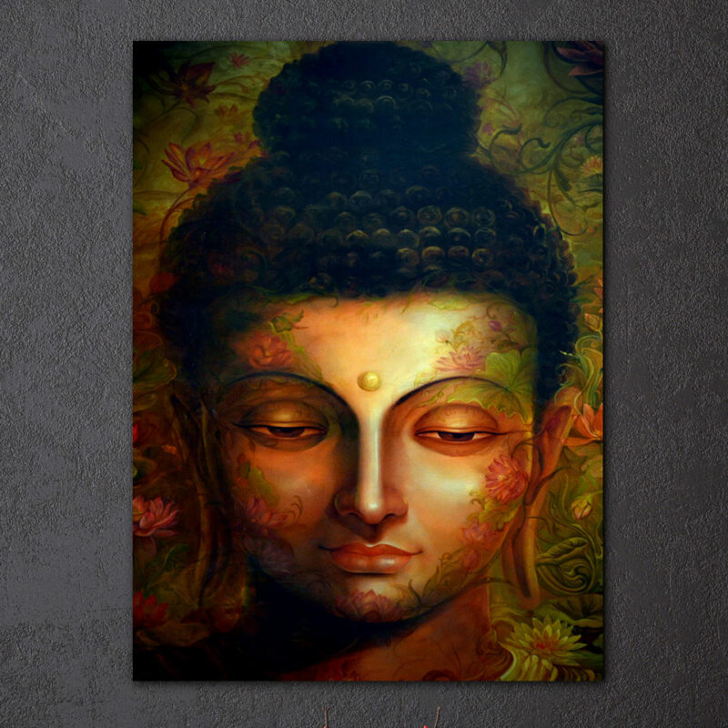 Tableau visage de bouddha