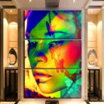 Tableau visage de femme papillon Tableau Femme Tableaux originaux
