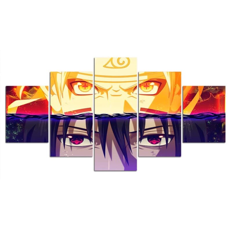 Tableau yeux Naruto et Sasuke