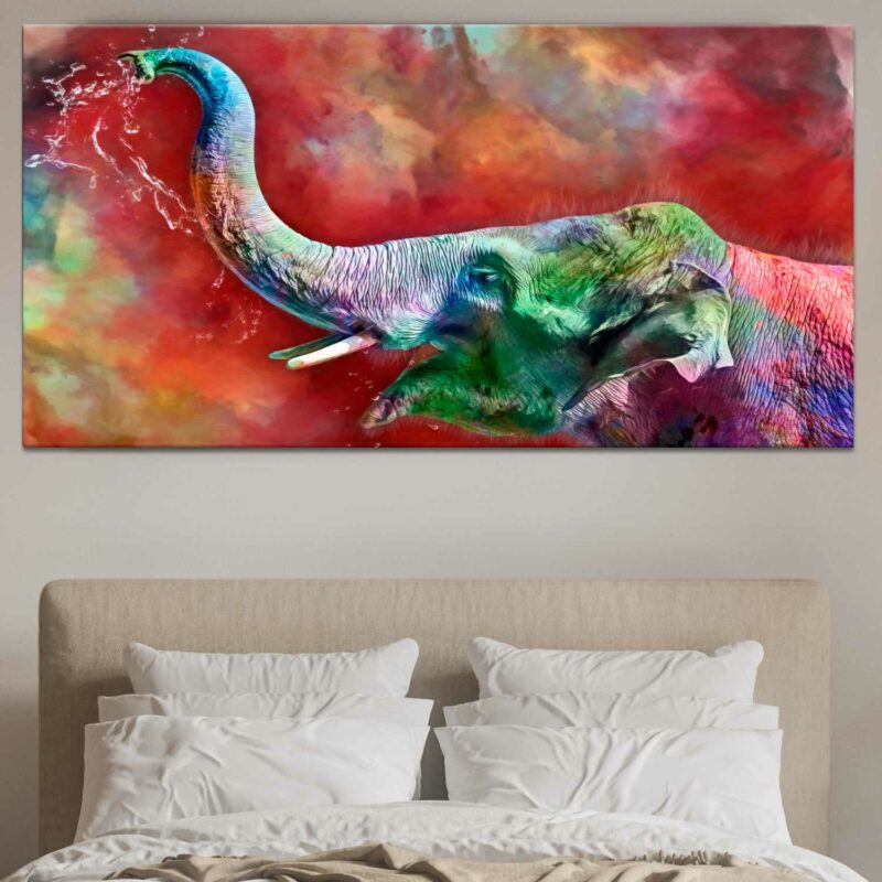 Modern Poster Mockup #13 by Anthony Boyd Graphics Tableau éléphant multicolore