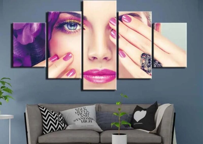Tableau femme violette Tableau Femme Tableaux originaux taille: S
